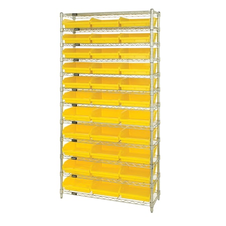 Quantum Storage Systems Shelf Bin Wire Shelving System WR12-110YL